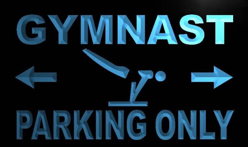 Gymnast Parking Only Neon Light Sign
